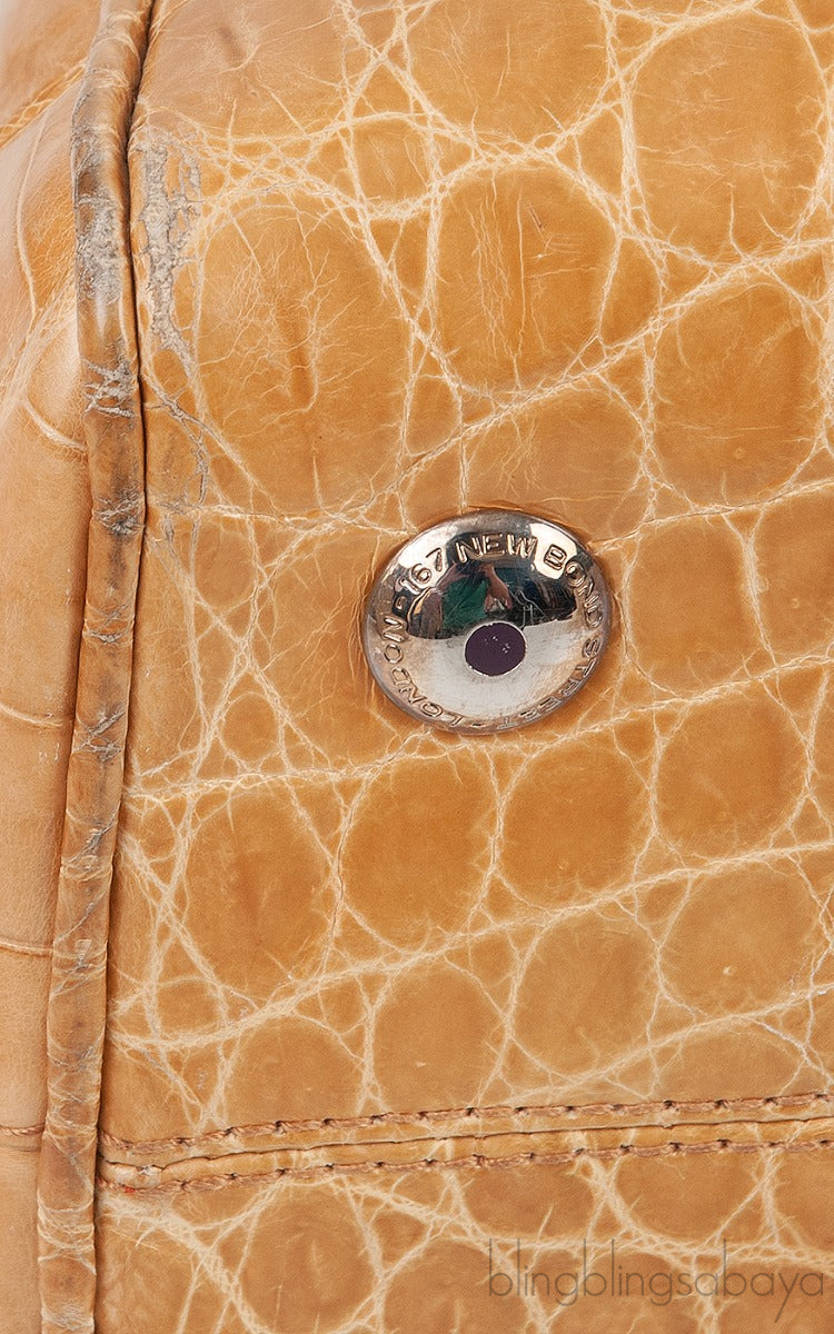 Brown Crocodile Large Handbag