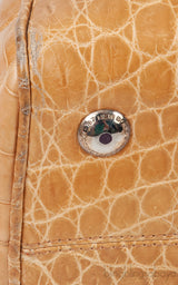 Brown Crocodile Large Handbag