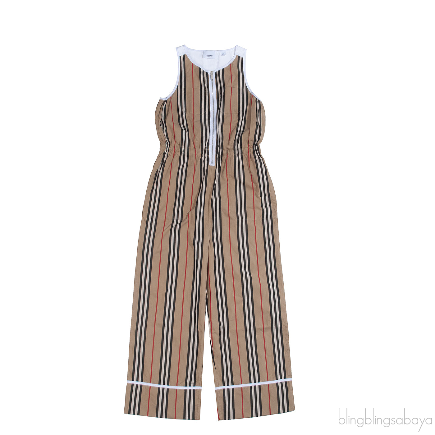 Burberry Checked Sleeveless Kids Jumpsuit