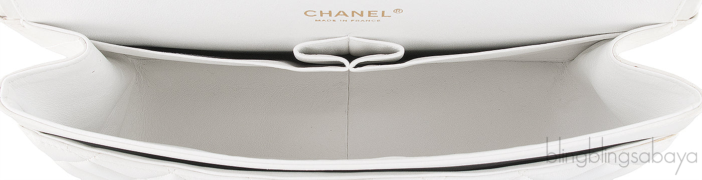 White Jumbo Flap Bag