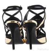 Gold Sunset Suede Leather Heels