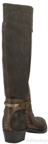 Bi-color Leather Boots