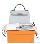 Kelly 20 Mini Sellier Blue Glacier Epsom PHW