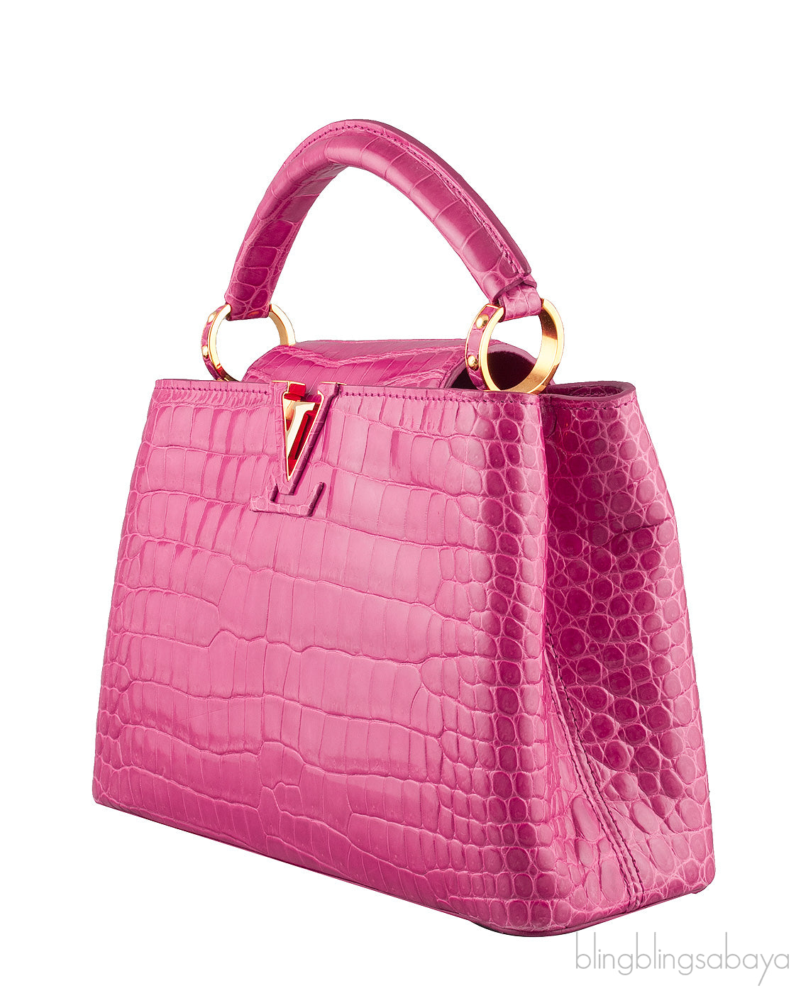 Capucines Fuchsia Pink Crocodile BB
