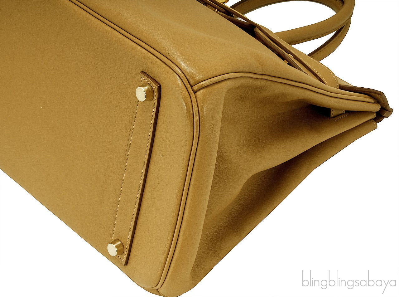 Birkin 35 Camel Swift GHW