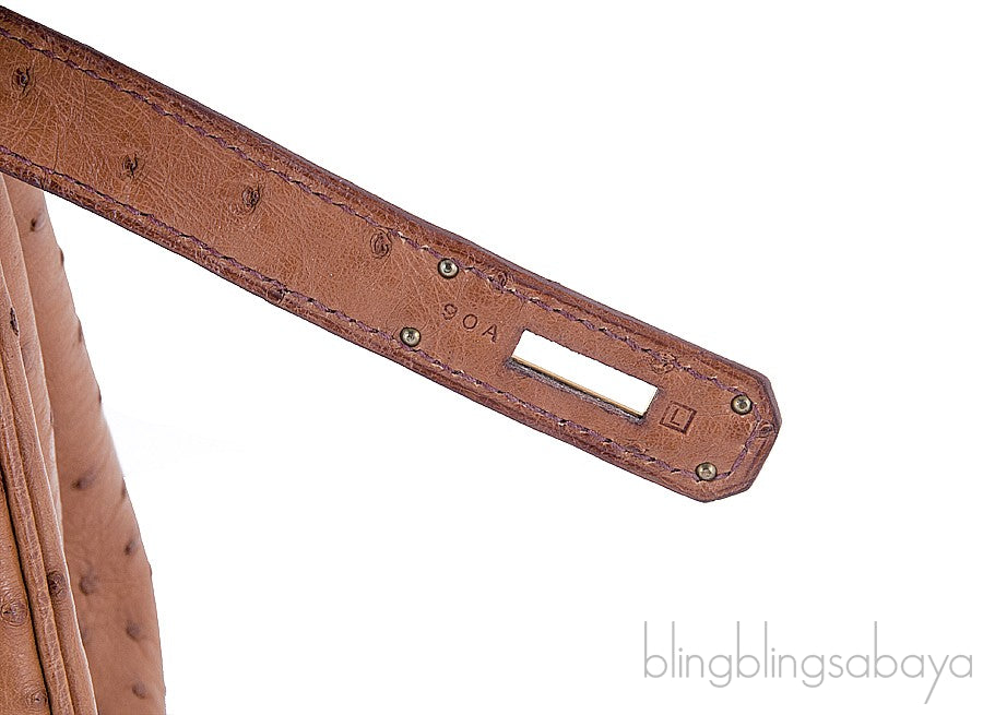Birkin 30 Cognac Ostrich GHW