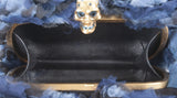 Alexander McQueen Skull Fabric Embellished Hard Clutch