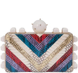 Viper Skin Lucite Studs Clutch*