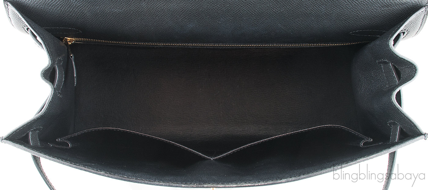 Kelly 35 Black Epsom Sellier GHW