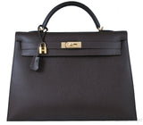 Kelly 40 Choco Brown Sellier Epsom