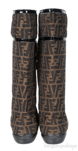 Fendi FF Brown Monogram Boots