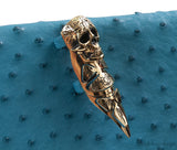Maison Du Posh Ostrich Knuckle Ring Clutch