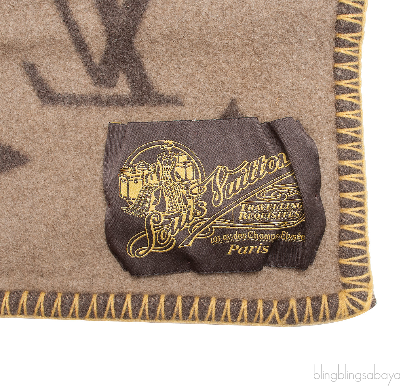 Monogram Wool Throw Blanket