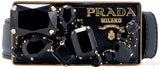 Black Saffiano Jeweled Belt