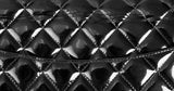 Black Patent Maxi Double Flap Quilted Bag