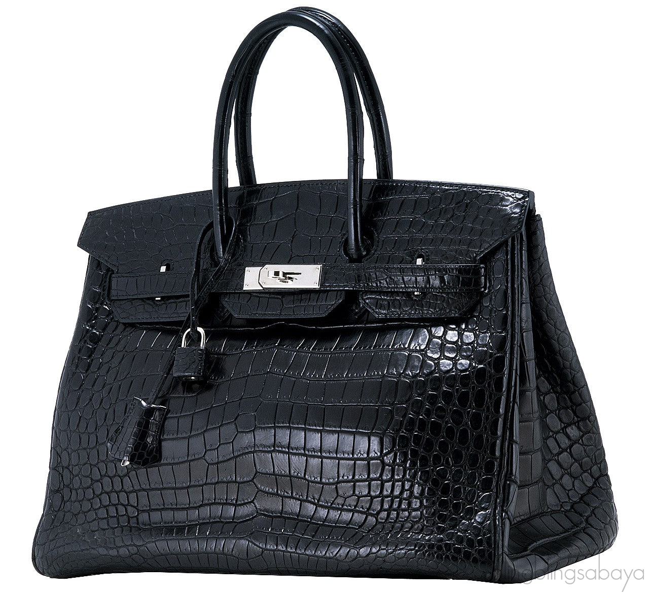 Birkin 35 Black Matte Crocodile PHW