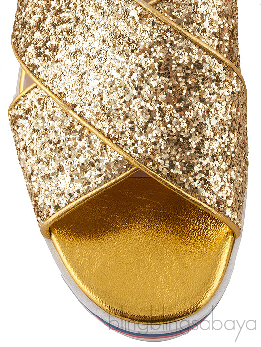 Peggy Glitter Platform Sandals