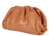 Bottega Veneta The Pouch Camel Croc Clutch