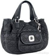 Charming Lock Black Satin Bag