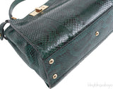 Fendi Peekaboo Medium Green Python Bag