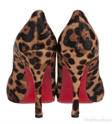 Leopard Pony Peep Toe Pump