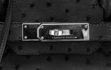 Birkin 30 Black Ostrich PHW