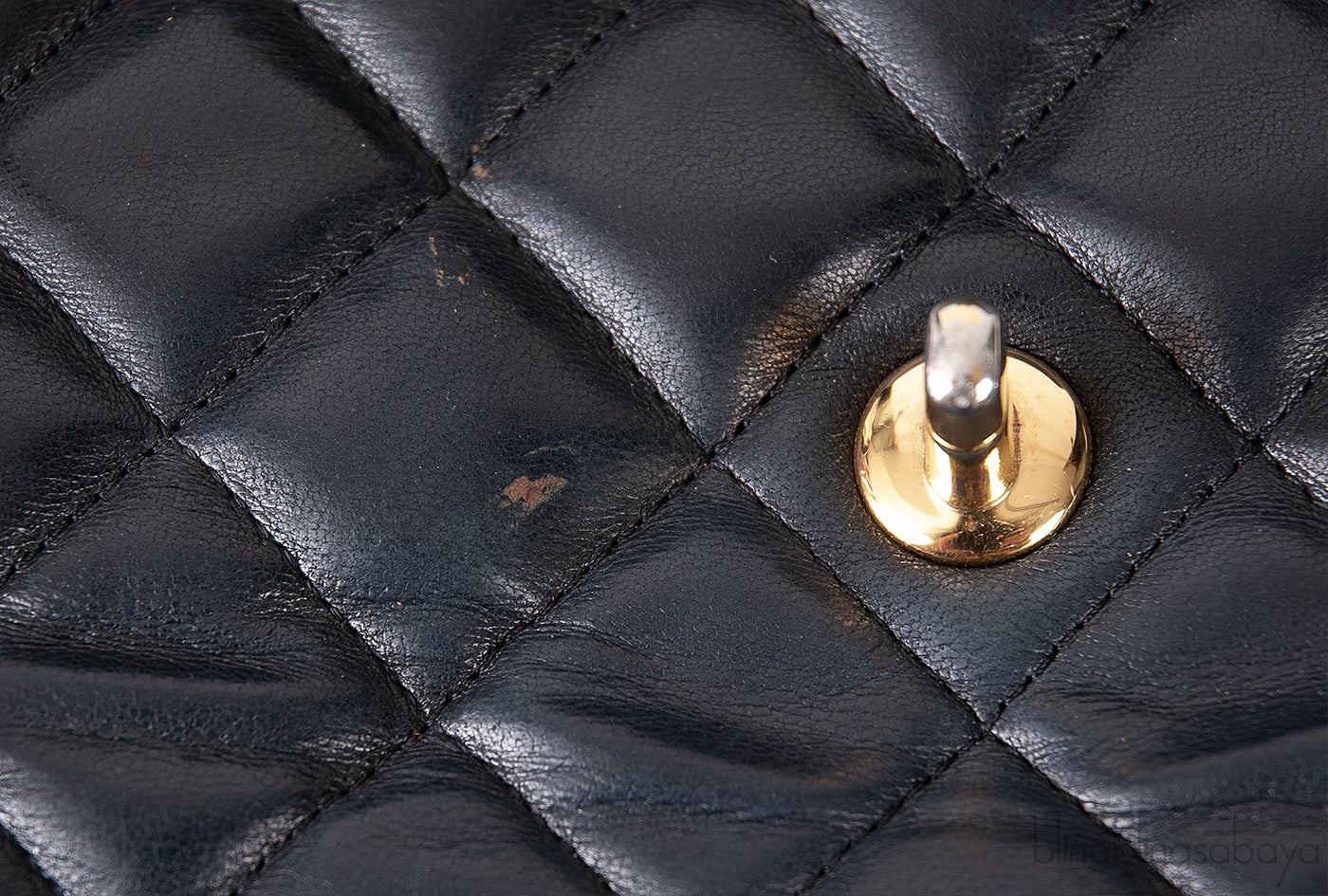 Black Quilted Vintage Jumbo Flap Bag GHW