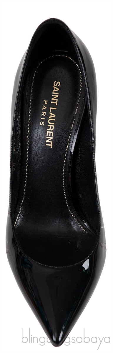 Opyum Black Patent Logo Pump