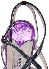 Bi-color Snakeskin Sandals