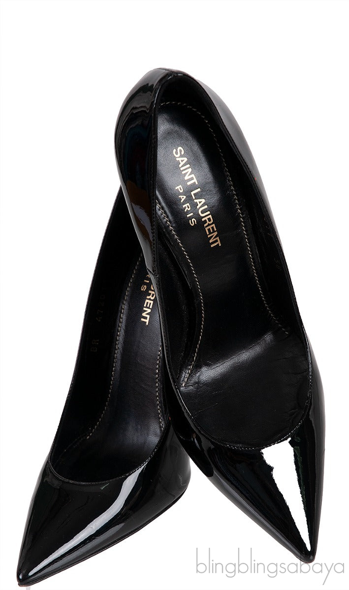 Opyum Black Patent Logo Pump