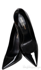 Opyum Black Patent Logo Pump
