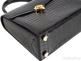 Kwanpen Black Signature Crocodile Bag GHW
