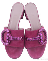 Fuchsia Suede Maxine Sandals
