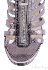 Glenys Python Sandals