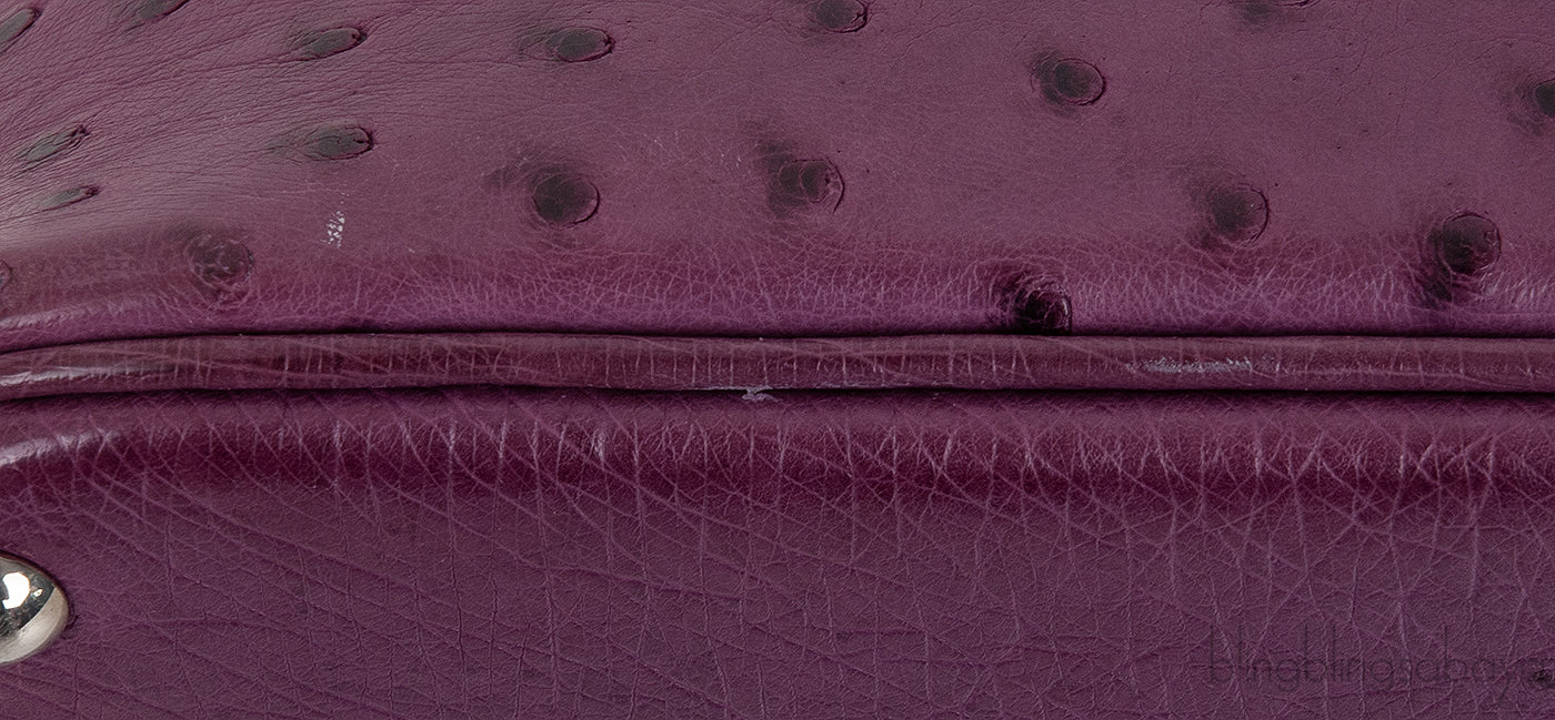 Bolide 27 Purple Ostrich Bag PHW