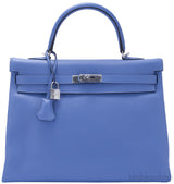 Kelly 35 Blue Paradise Taurillon Clem.