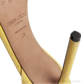 Jimmy Choo Shiloh Yellow Suede Crystal Heels