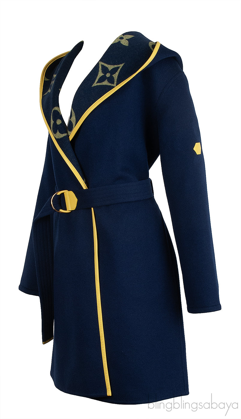 Louis Vuitton Blue Wool Coat