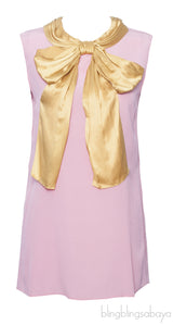 Yellow Bow Pink Sleeveless Top