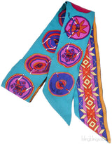 Green Multicolor Printed Twilly