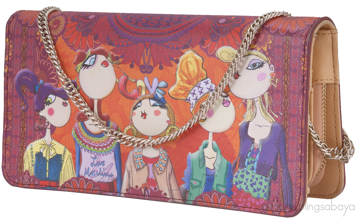 Girls Print Clutch Shoulder Bag