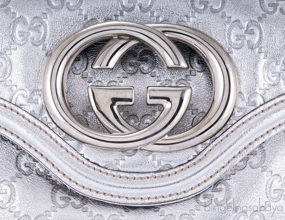 Silver Metallic Small Shoulder Bag