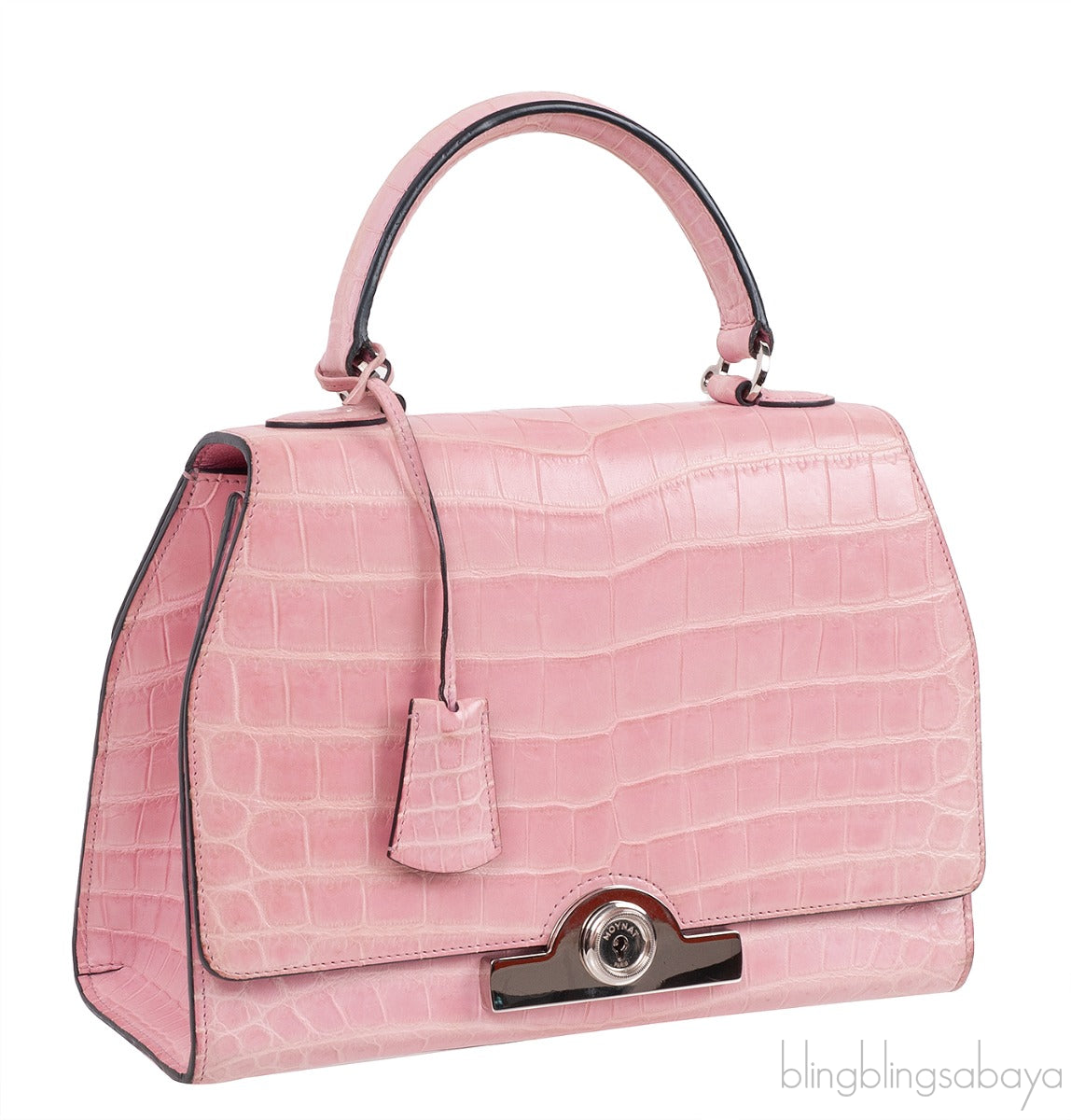 Moynat Rejane PM Pink Nilo Crocodile
