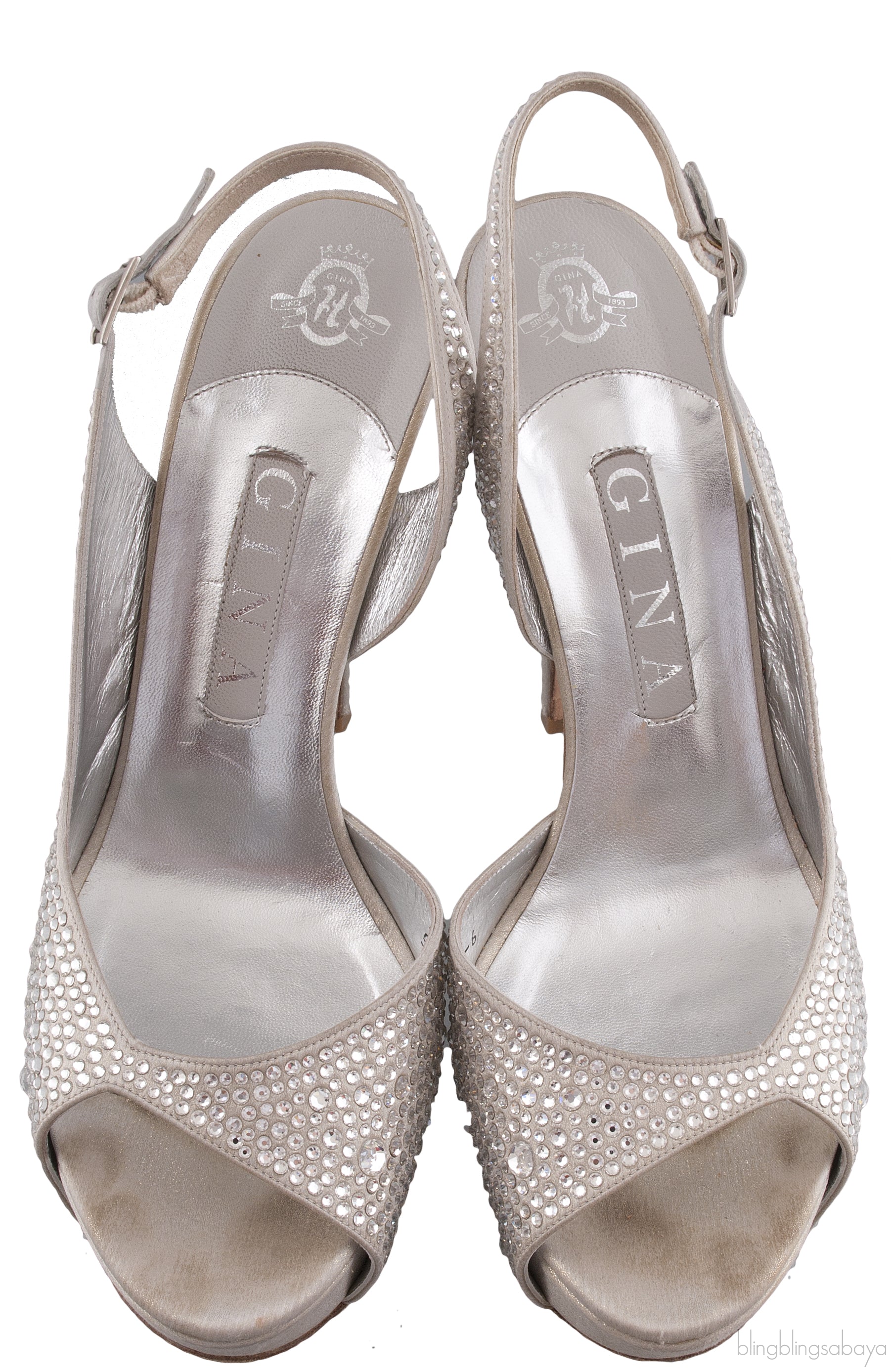 Silver Crystal Platform Heels