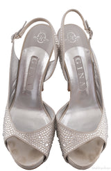 Silver Crystal Platform Heels