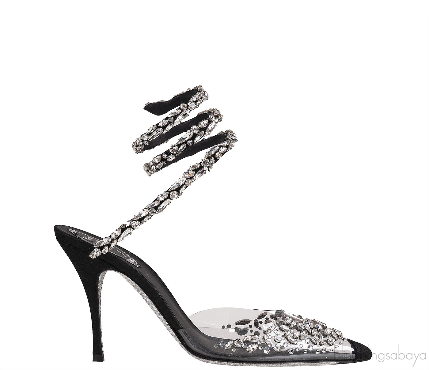 Pointed Toe PVC Swirl Sandals