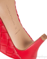 Bottega Veneta Red Bold Intrecciato Mule
