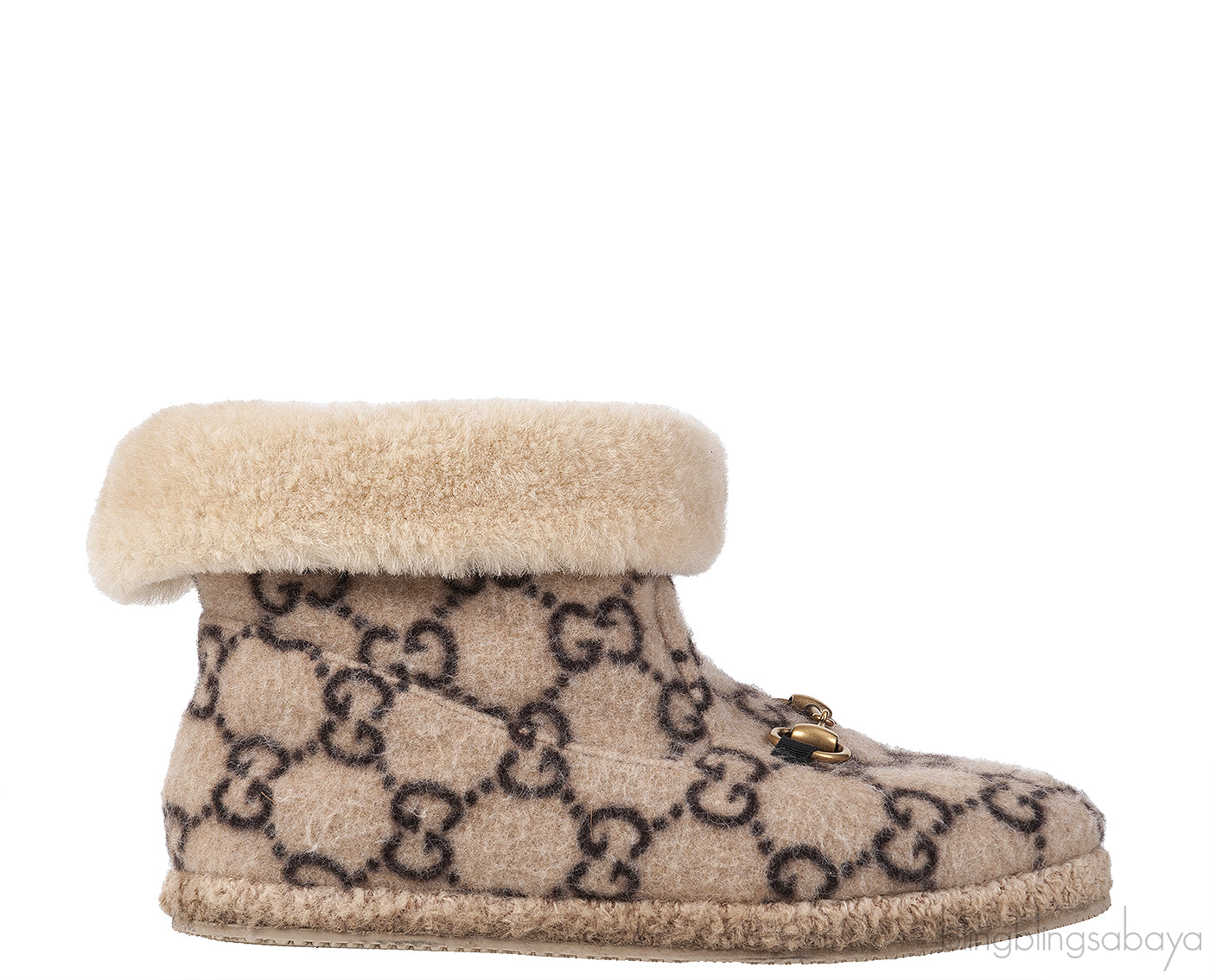 GG Horsebit Merino Ankle Boots