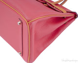 Birkin 35 Bicolor Rose Jaipur/Orange