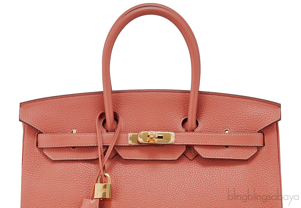 Birkin 35 Rose Tea Taurillon Clem.